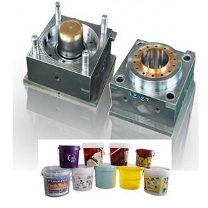 Tamper evident plastic bucket injection molds